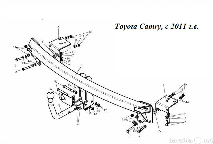 Продам: Фаркоп на Toyota Camry, с 2011 г.в.
