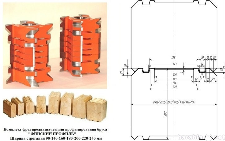 Продам: Фрезы для профилированного бруса финский