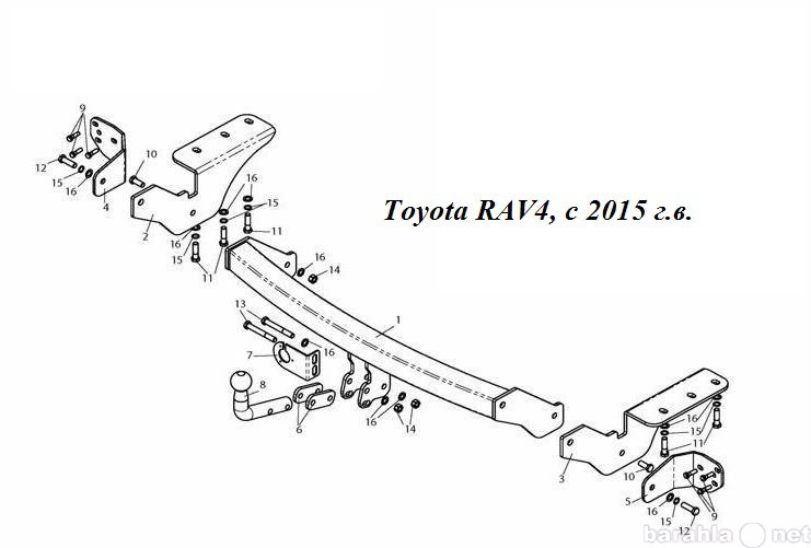 Продам: Фаркоп на Toyota RAV4, с 2015 г.в.