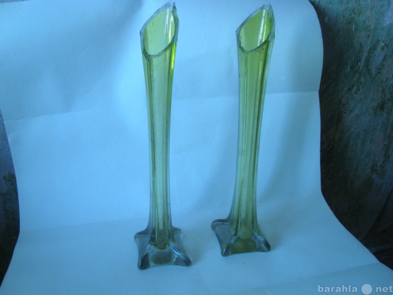 Продам: ваза синие стекло, парные вазы заленые