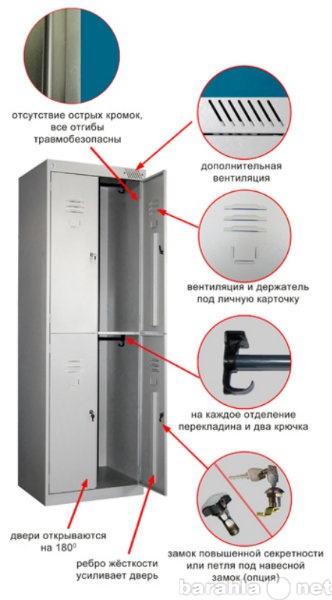 Продам: Металлический шкаф для одежды ШРК-24-600