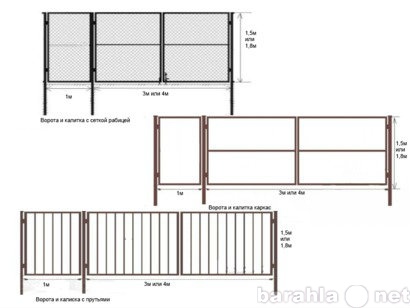 Продам: калитки и ворота каркас