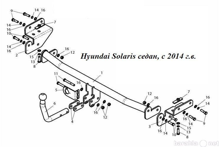 Продам: Фаркоп на Hyundai Solaris седан,