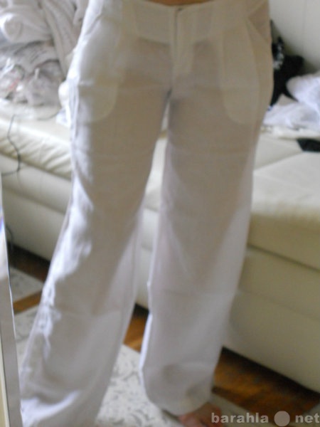 Продам: Белые брюки FINN FLARE. Новые.  Лён 100%