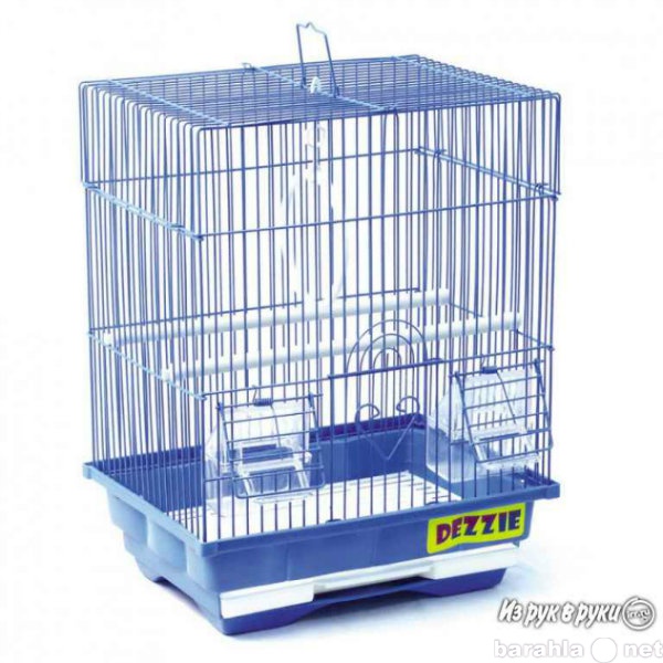 Продам: Клетка для птиц, синяя, 45х27х43см