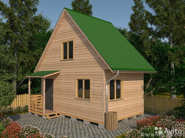Продам: Каркасный дом с двускатной крышей 4х6 м2