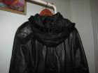 Продам: Черный кожаный плащ с капюшоном 48-52 р