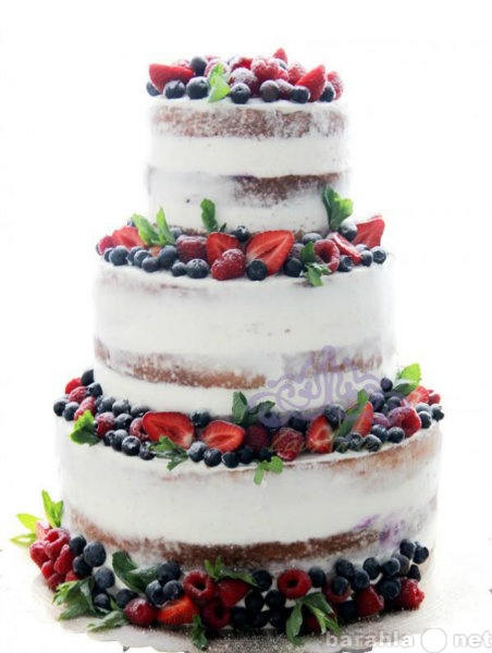 Продам: Свадебный торт Naked cake ( с клубникой)