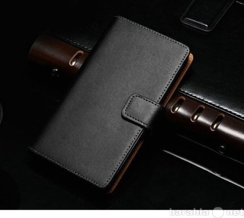 Продам: Черный кожаный чехол бумажник для HTC M8