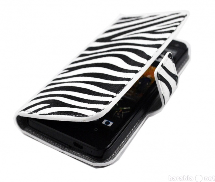 Продам: Чехол бумажник зебра для HTC M7