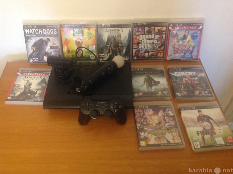 Продам: PS3 SuperSlim+PS Move+16игр