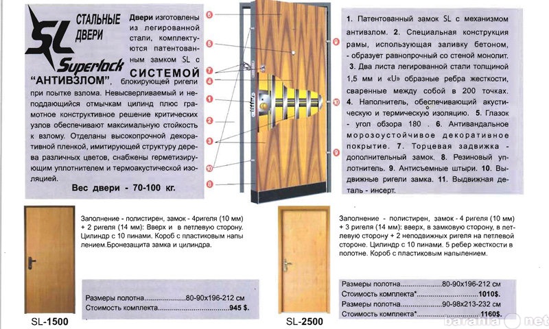 Продам: Стальные двери пр. Израиль "Superl