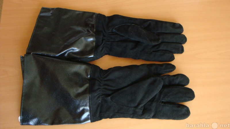 Продам: Перчатки кожанные с крагами чёрные