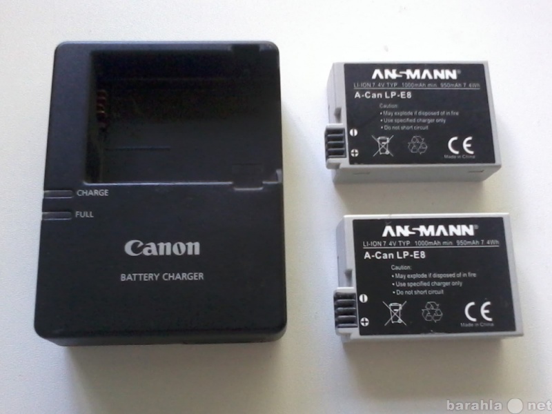 Продам: зарядное Canon+два аккумулятор ansmann a