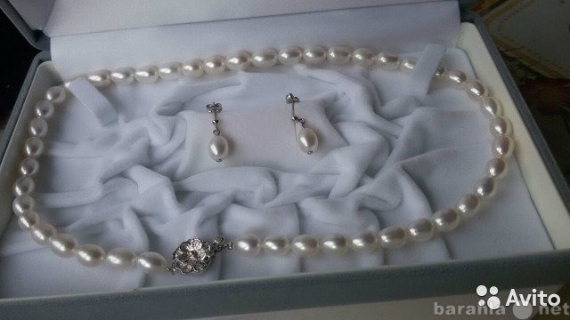Продам: Ожерелье и серьги из жемчуга с серебром