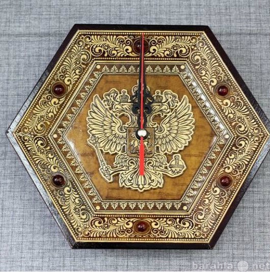 Продам: Настенные часы с гербом из янтаря!