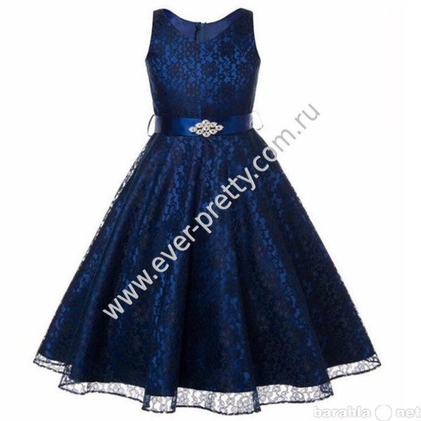 Продам: Детское платье Темно-синее кружевное