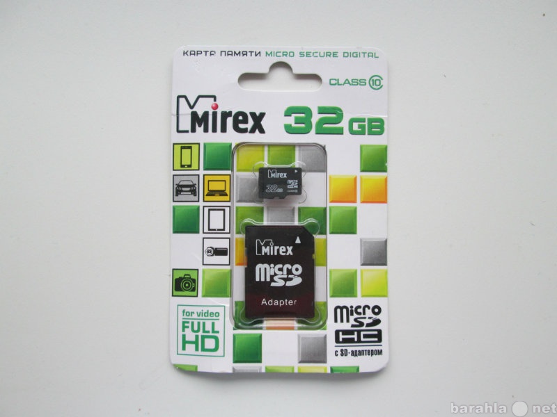 Продам: Карта памяти Mirex micro sd 32 гб