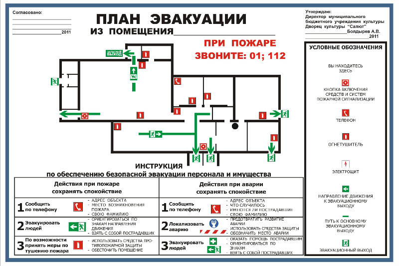 Предложение: Планы эвакуации