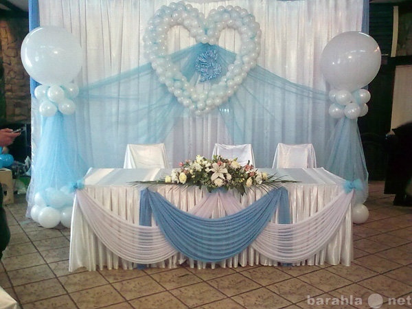 Предложение: Свадебное оформление зала шарами