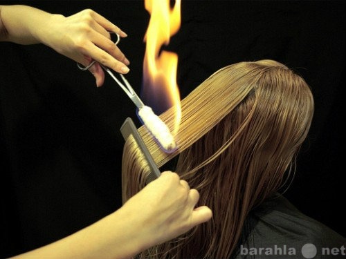 Предложение: Лечение волос открытым огнем fire cut.