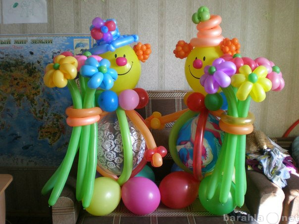 Предложение: Клоун из воздушных шаров с цветочками