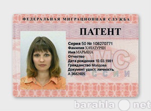 Предложение: Патент на работу в СПб