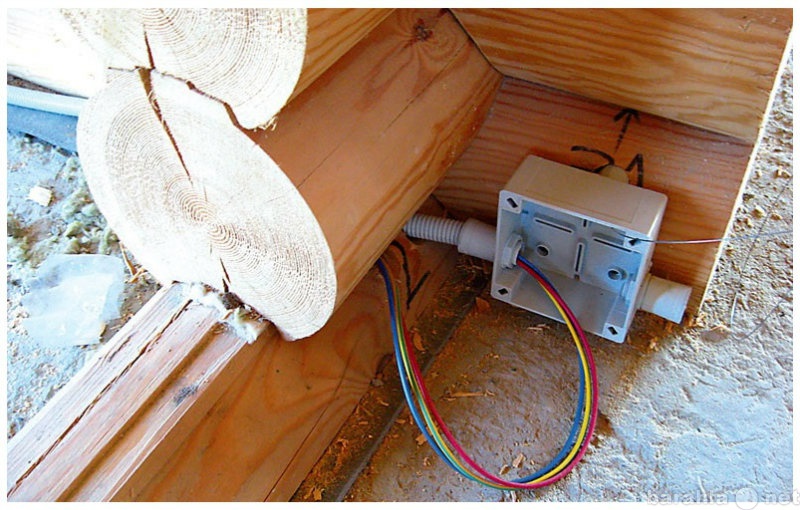 Предложение: Электромонтажные работы в деревянном дом