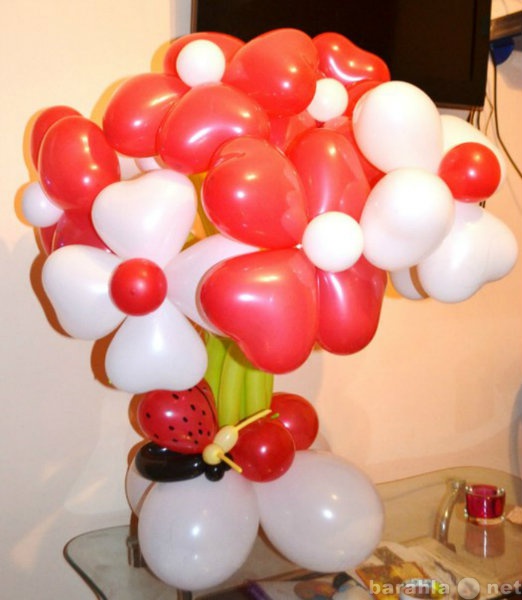 Предложение: Букет цветов из шариков Сердца с Букашко