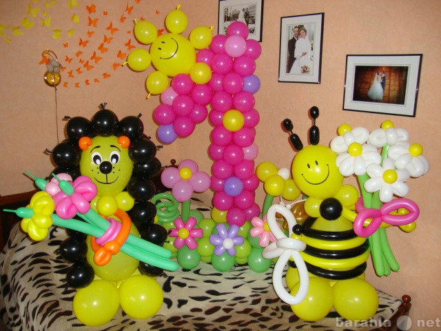Предложение: Ёжик Пчелка Цифра из воздушных шаров