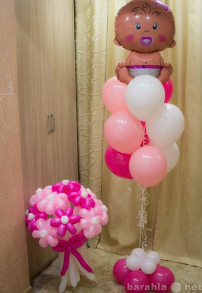 Предложение: Пупс,10 шариков на подставке, Букет цвет