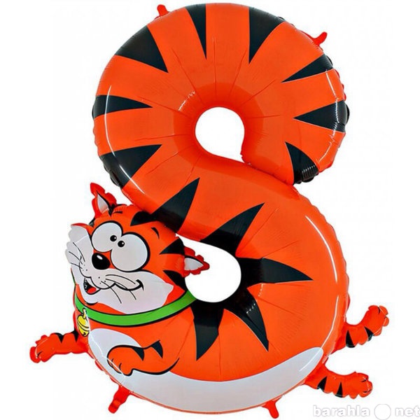 Предложение: Цифра 8 в форме кота из воздушных шаров
