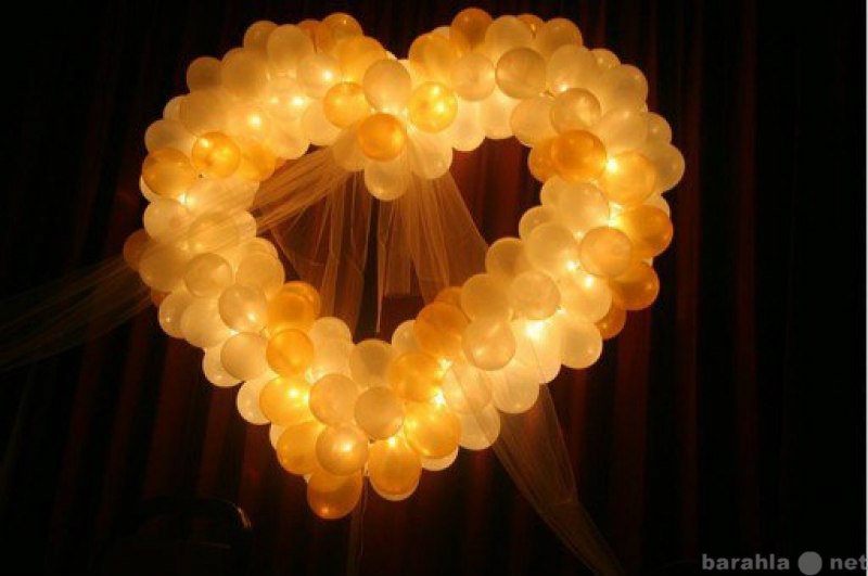 Предложение: Светящееся сердце из воздушных шаров