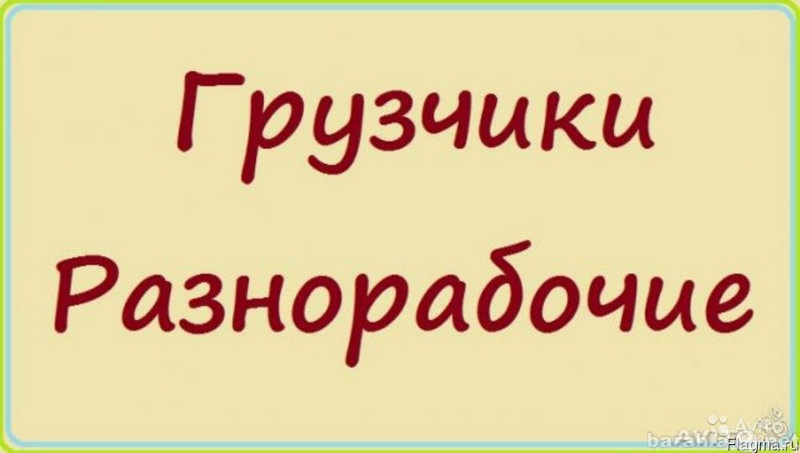 Предложение: Разнорабочие (грузчики)