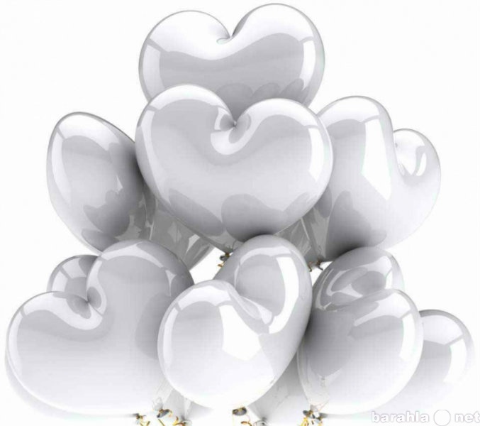 Предложение: Воздушные шарики с гелием Сердца Белые