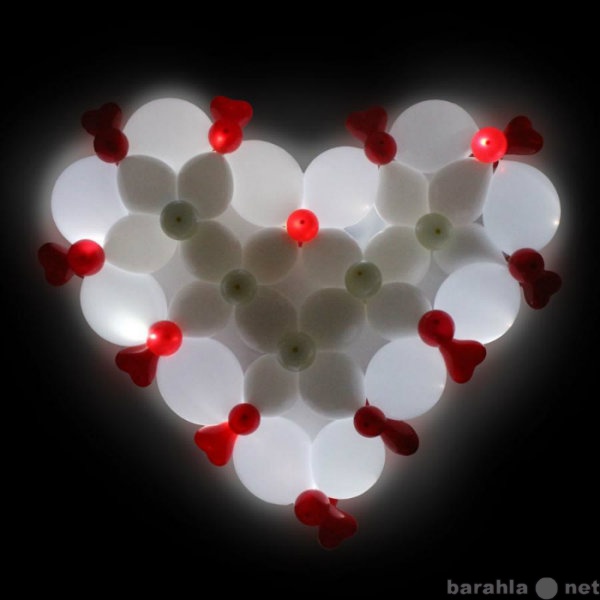 Предложение: Светящиеся сердце из воздушных шаров
