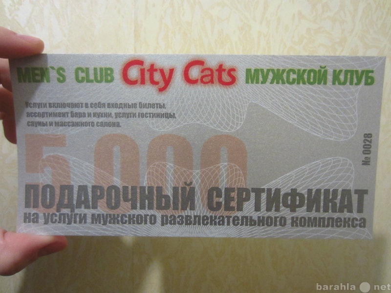 Предложение: Сертификат на 5000 р. в City Cats