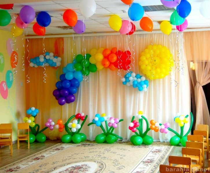 Предложение: Оформление зала в детском саду шарами