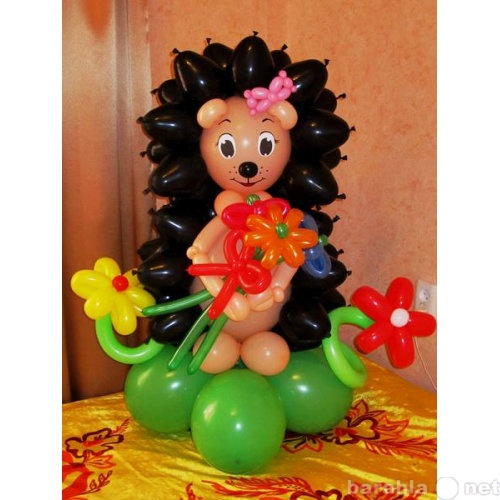 Предложение: Веселый Ежик с цветами из воздушных шаро