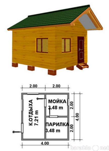 Предложение: Баня из профилированного бруса 4*4.