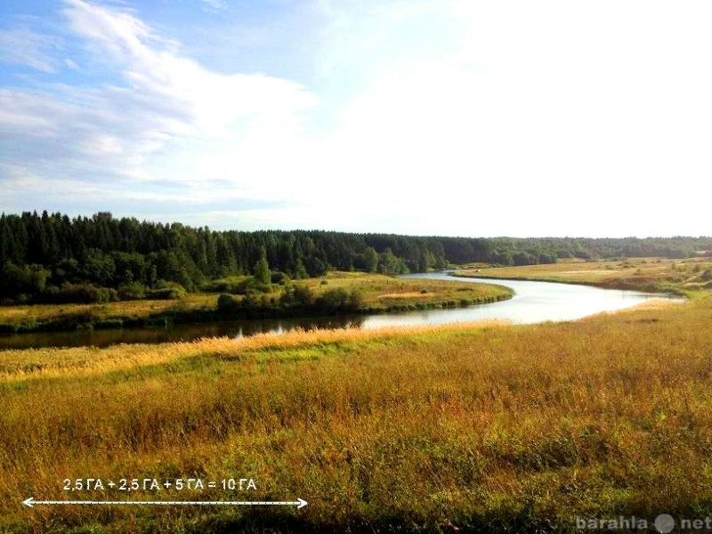 Продам: 2,5 или 5 гектар под дачи на реке Шача
